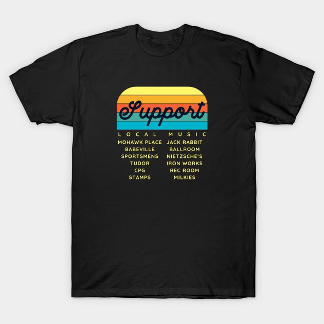 Support Local Music at Buffalo Music Venues T-Shirt by LizardIsland